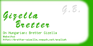 gizella bretter business card